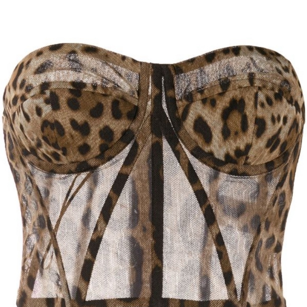 Dolce & Gabbana Leopard Print Bustier